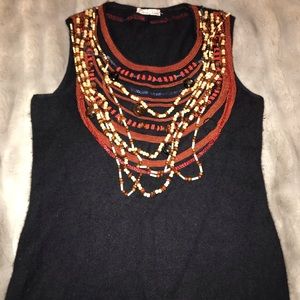 Oscar de la Renta Embroidered Sweater